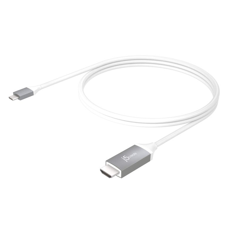 j5create USB Type C to 4K@60Hz HDMI 6ft Cable with HDMI ATC Certificate,Compatible with Thunderbolt 3/4, MacBook Pro/Air, iPad Pro, iPad Air 4, ChromeBook and More (JCC153G) - Image 1
